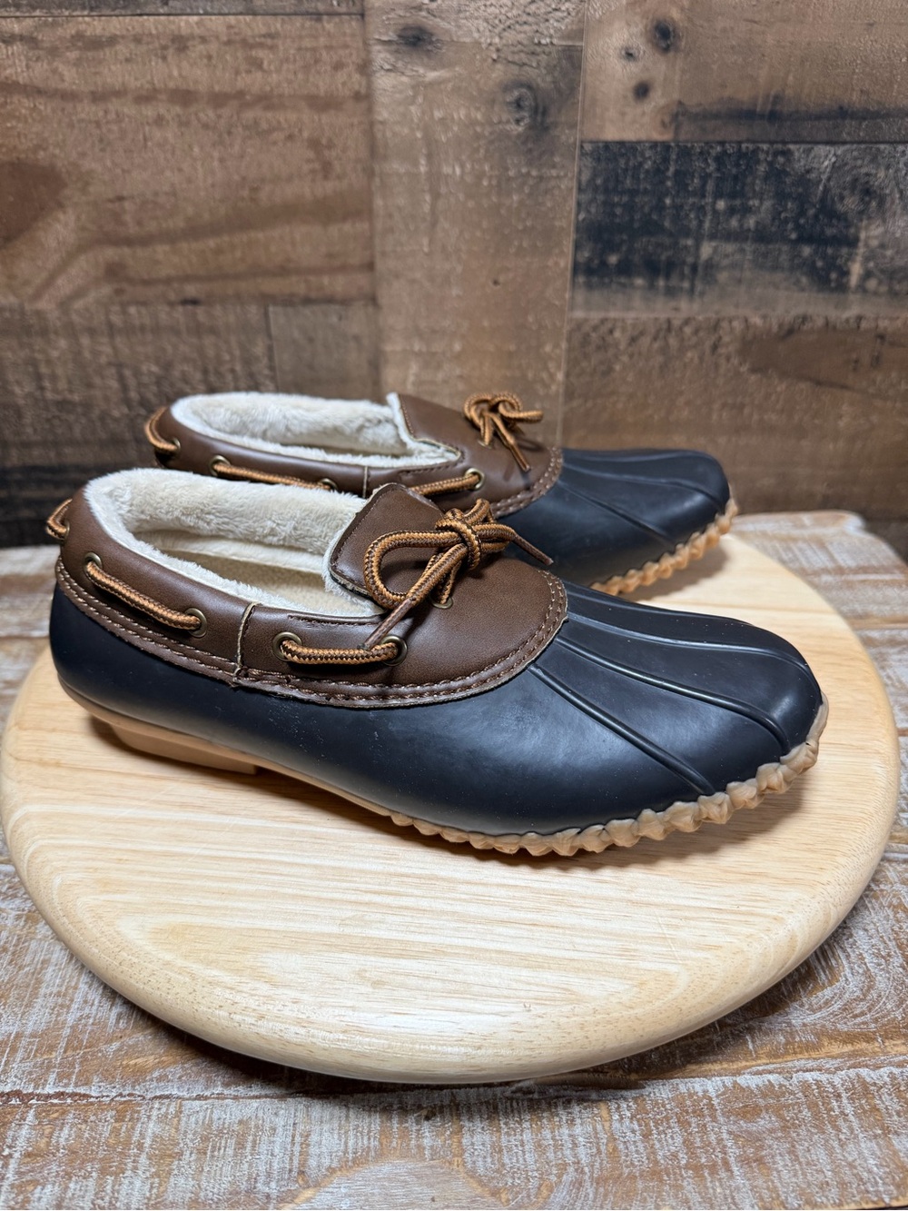 JBU by Jambu Gwen Waterproof Duck Shoes Women’s 7.5 Faux Fur Brown Black